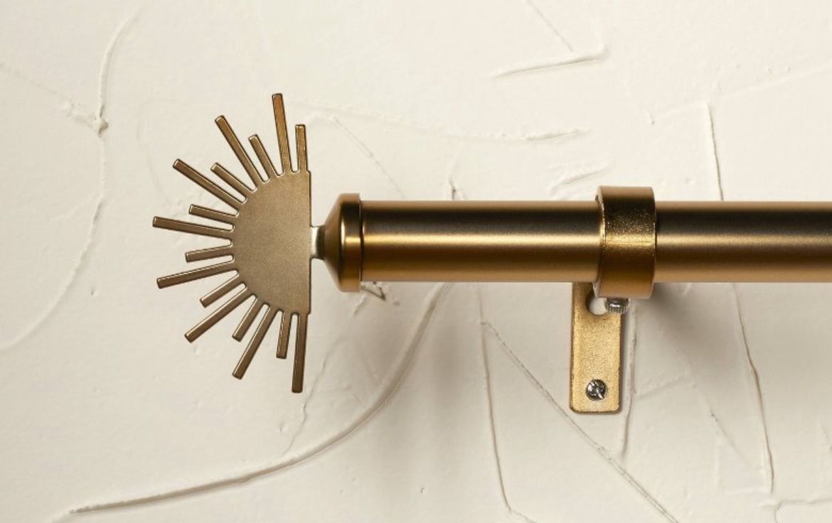 Sunrise Curtain Rod Brass (66-120) - Opalhouse with Jungalow