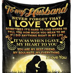 Gifts for Husband from Wife I Love You Romantic Wedding Anniversary Christmas Valentines Birthday Present for Him to My Husband Blanket Best Gifts Ide