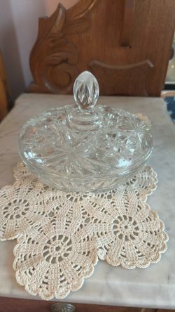 Vintage Cut Glass Candy Dish