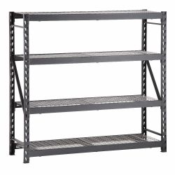 Super Saver Industrial Garage Shelving – Complete Units  Unit Overall Size: 77″W x 24″D x 72″H