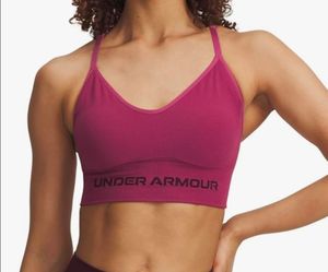 Under Armour Womens Vanish Seamless Low Impact Sports Bra. Fuchsia Dusk. X-Large