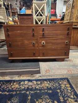Atomic Mid-Century Modern Long Unique Dresser 