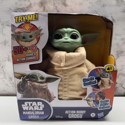 Star Wars Action Buddy Grogu Animatronic 10-Inch Interactive Toy Hasbro New Box