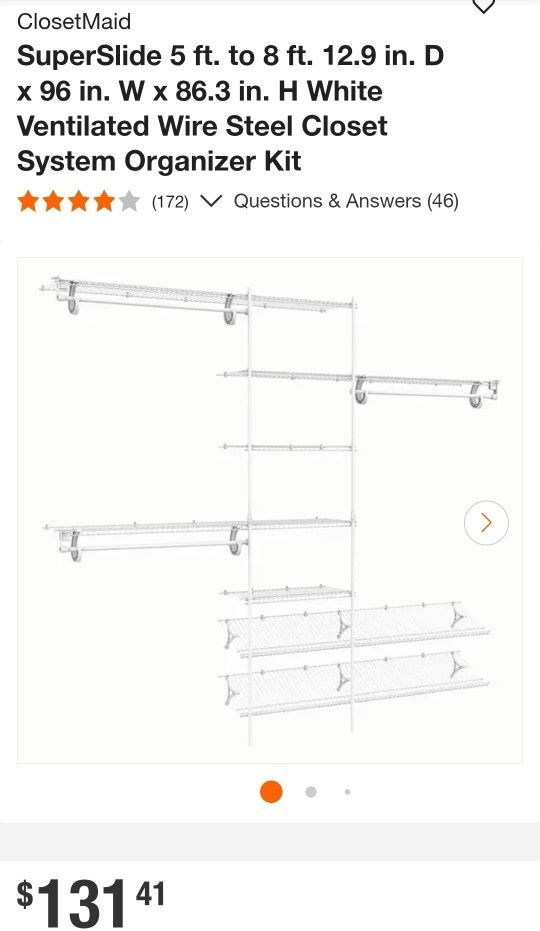 ClosetMaid Closet Organizer System Kit