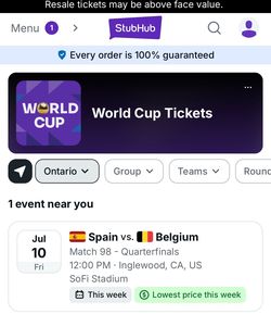 Spain Vs. Belgium