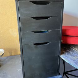 Black IKEA Alex Drawer File Cabinet 