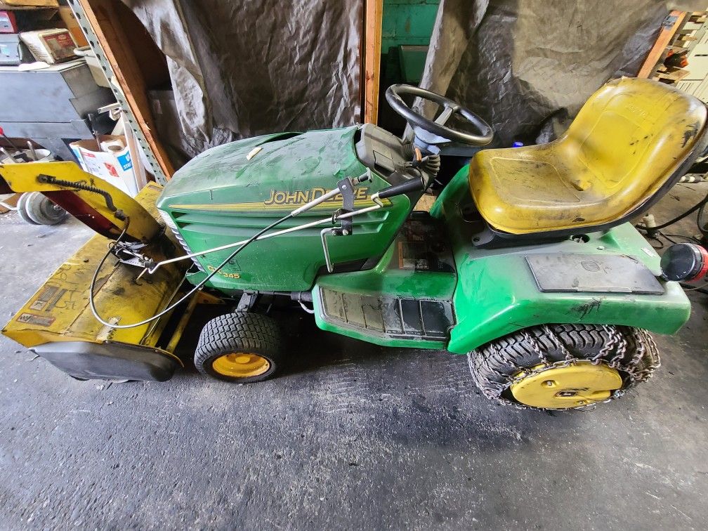 John Deere GX345 Mower, Snow Thrower