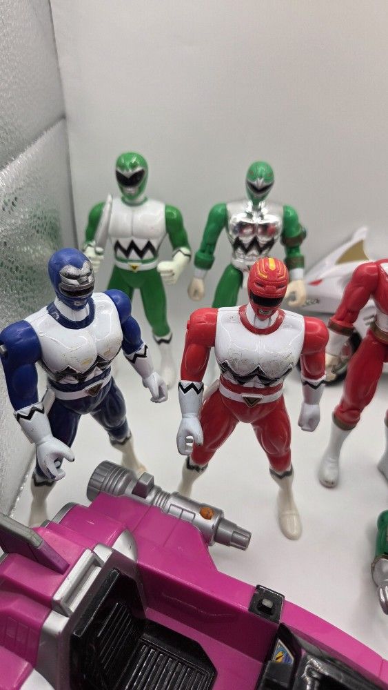90s Power Rangers Lot Of 11 Figures And 3 Accessories