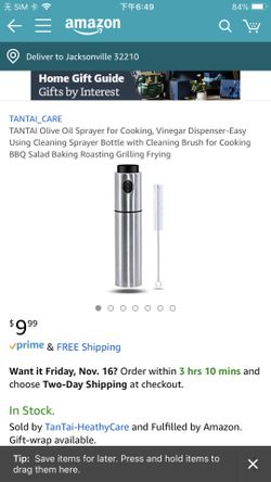 Brand new TANTAI Olive Oil Sprayer for Cooking, Vinegar Dispenser-Easy Using Cleaning Sprayer Bottle with Cleaning Brush