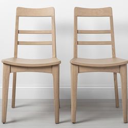 (Set of 2) Wood Ladder Back Dining Chair - Hearth & Hand with Magnolia