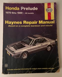 Honda Prelude Haynes Repair Manual 1(contact info removed) All Models OEM Shop Service Book