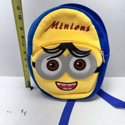 childrens preschoolers plush backpack minons