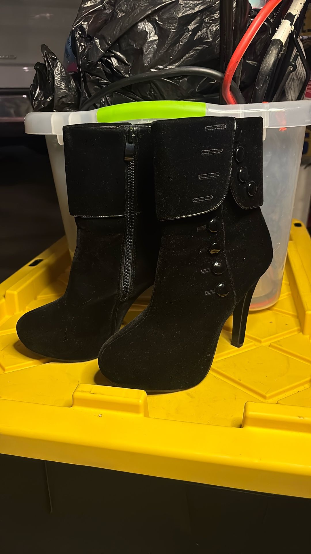Button Heel Boots