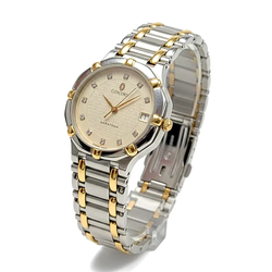 Ladies Concord Saratoga 30mm Octagon Gold Plated / Stainless Steel Watch with Cream Diamond Dial. (Pre-Owned)