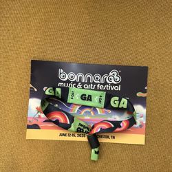 Bonnaroo 2025 4-day GA Wristband