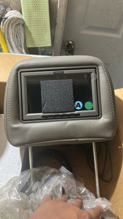 Vizua Logic headrest dvd screen Charcoal Gray Leather
