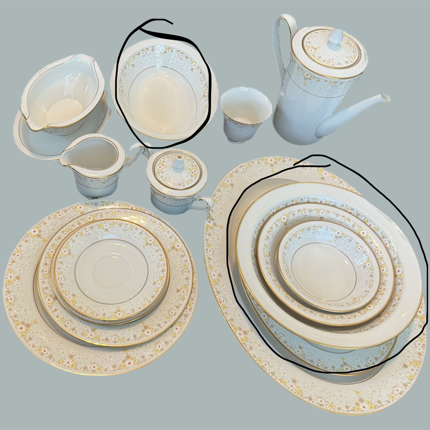Noritake Fragrance 12 Serving China Set (96 Pieces)