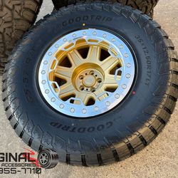 Black Rhino BeadLock Wheels Jeep Wrangler Blazer Bronco Rim Tire 5x4.5