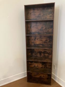 Dark brown bookshelf