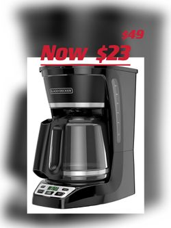 BLACK+DECKER 12-Cup Programmable Coffeemaker-Black