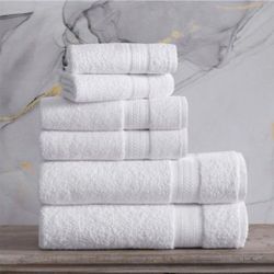 New/Sealed, 6 Piece Towel Set, 2 Bath Towels 2 Hand Towels 2 Washcloths, Soft and Absorbent, 100% Turkish Cotton Towels for Bathroom Shower Towel, Bat