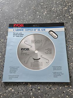 Ryobi PO#(contact info removed) BT3000 10" 40-Tooth Carbide-Tipped Crosscut Saw Blade