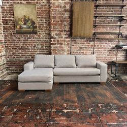 Free Delivery! Modern Grey Sectional Sofa with Chaise