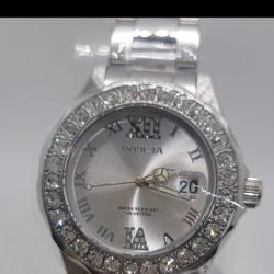 invicta Prodiver  silver stainless steel women's watch 38mm silver dial