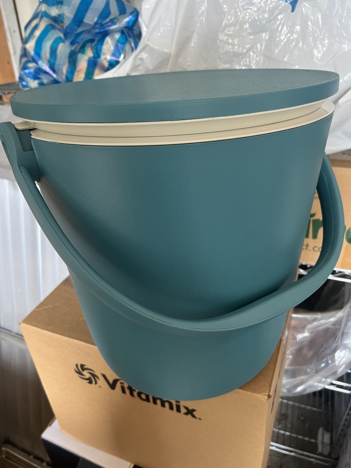 Teal Resin Outdoor Cooler/Table In One
