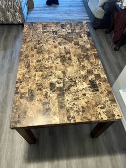 Mosaic Stone Top Dining Table