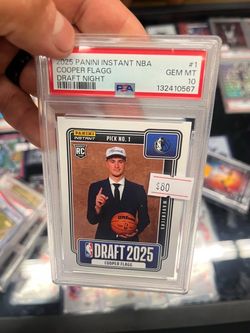 Cooper Flagg 2025 Panini Instant Draft Night RC PSA 10