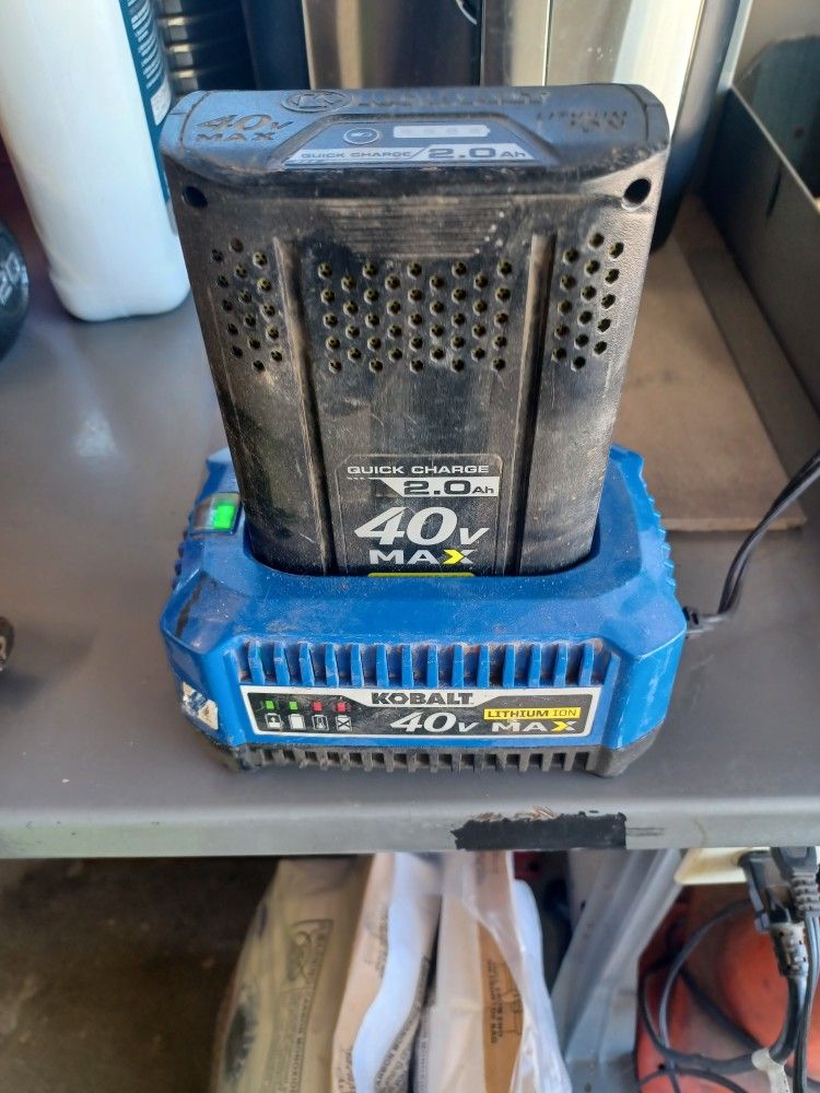 kobalt 40v max battery and charger