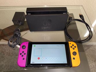 Nintendo Switch (1) Console With Pink and Orange Joy-Cons