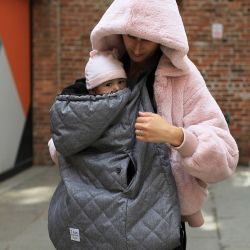 7AM Enfant K-Poncho 3-in-1 Baby Carrier & Stroller Cover – Heather Grey – $45 OBO