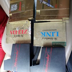Nintendo Nes The Legend Of Zelda With Manual And Zelda 2 With Manual