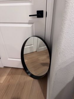 28 in. W x 18 in. H Framed Oval Bathroom Vanity Mirror