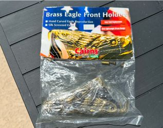 New In Bag Cairns Brass Eagle Front Holder