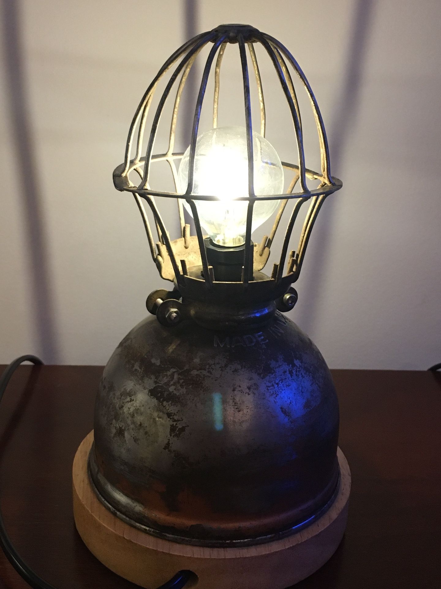 Vintage industrial steampunk lamp