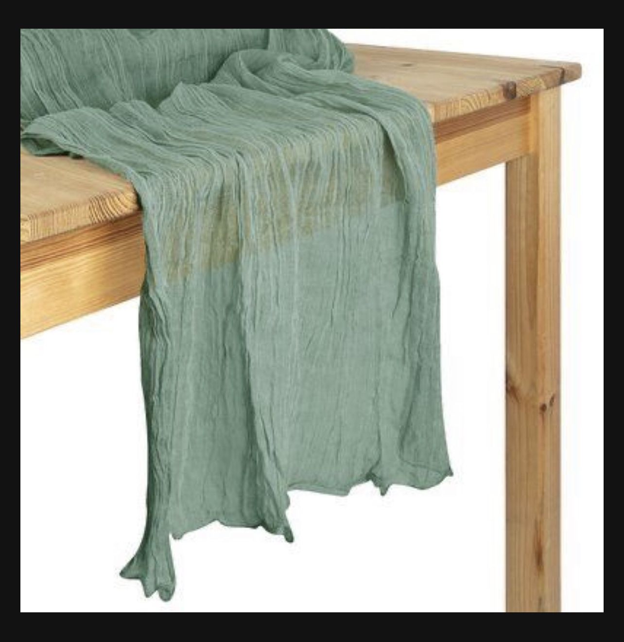 Sage Cheesecloth Runner