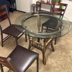 $25 Glass Table And Chairs 
