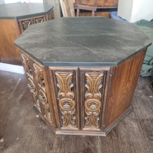 2 Slate End Tables
