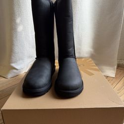 UGG Classic Tall Leather Black Size 6