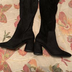 Nwt Sam&Libby Boots Sz 7 Suede Like Material 