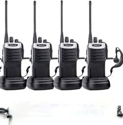 Retevis RT7 Walkie Talkies with Earpiece Headset,Portable Long Range Two Way Radios Rechargeable, (4 Pack)