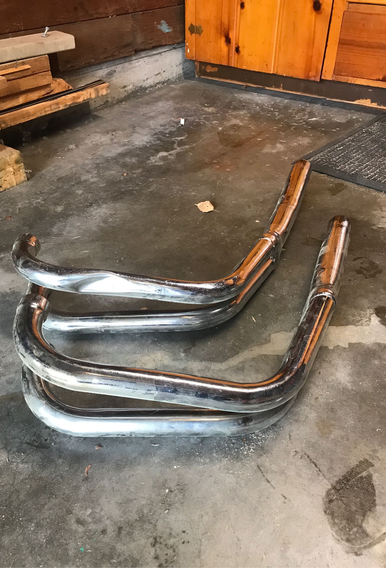 2-into-1 Exhaust Headers Pipes Vintage Motorcycle