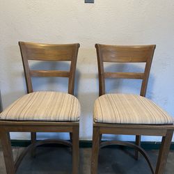 Set Of 2 Crate & Barrel Counter Height Chairs 