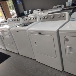 MAYTAG BRAVOS MCT WASHER 4.2 AND DRYER SET POWER WASH HE DEEP WATER WASH EXTRA RINSE SENSOR DRYING 