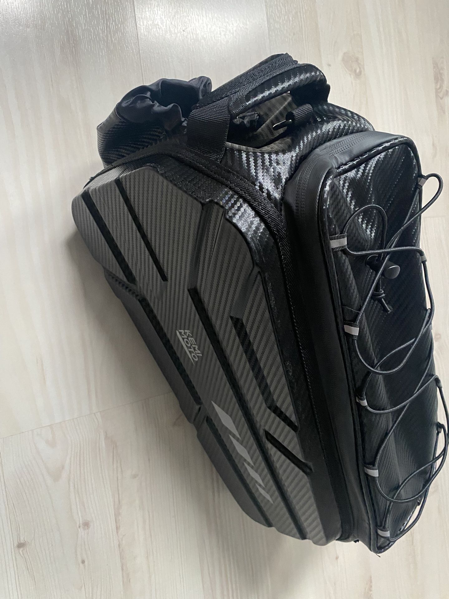 KEMIMOTO Bike Bag 11L EVA Hard Shell, Upgraded Ebike Rear Rack Bag with Waterproof Cover, Bicycle Trunk with Shoulder Strap for Commuter Travel Outdoo