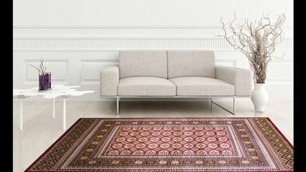 Brand new Traditional Design Area Rug size 5x8 nice red carpet