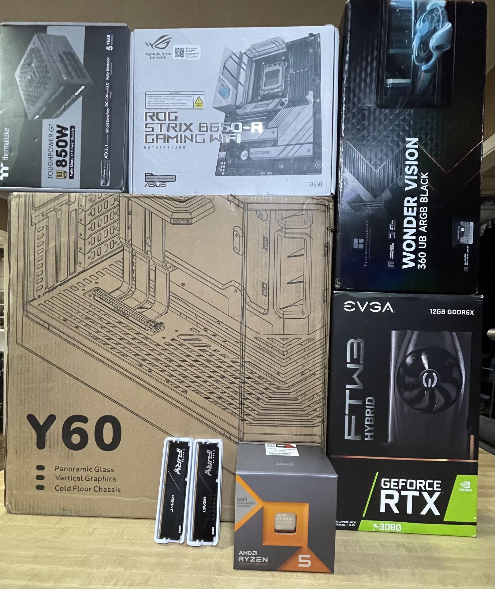 Custom gaming Build… Parts totaling over $2300 Before taxes.. Also a Little extras in there free